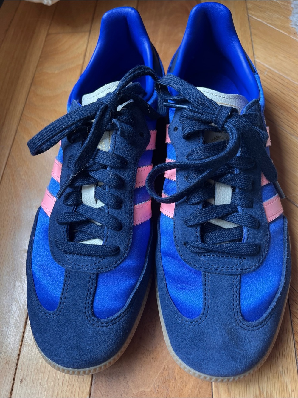 Adidas Royal Blue Low-Top Satin Sneakers